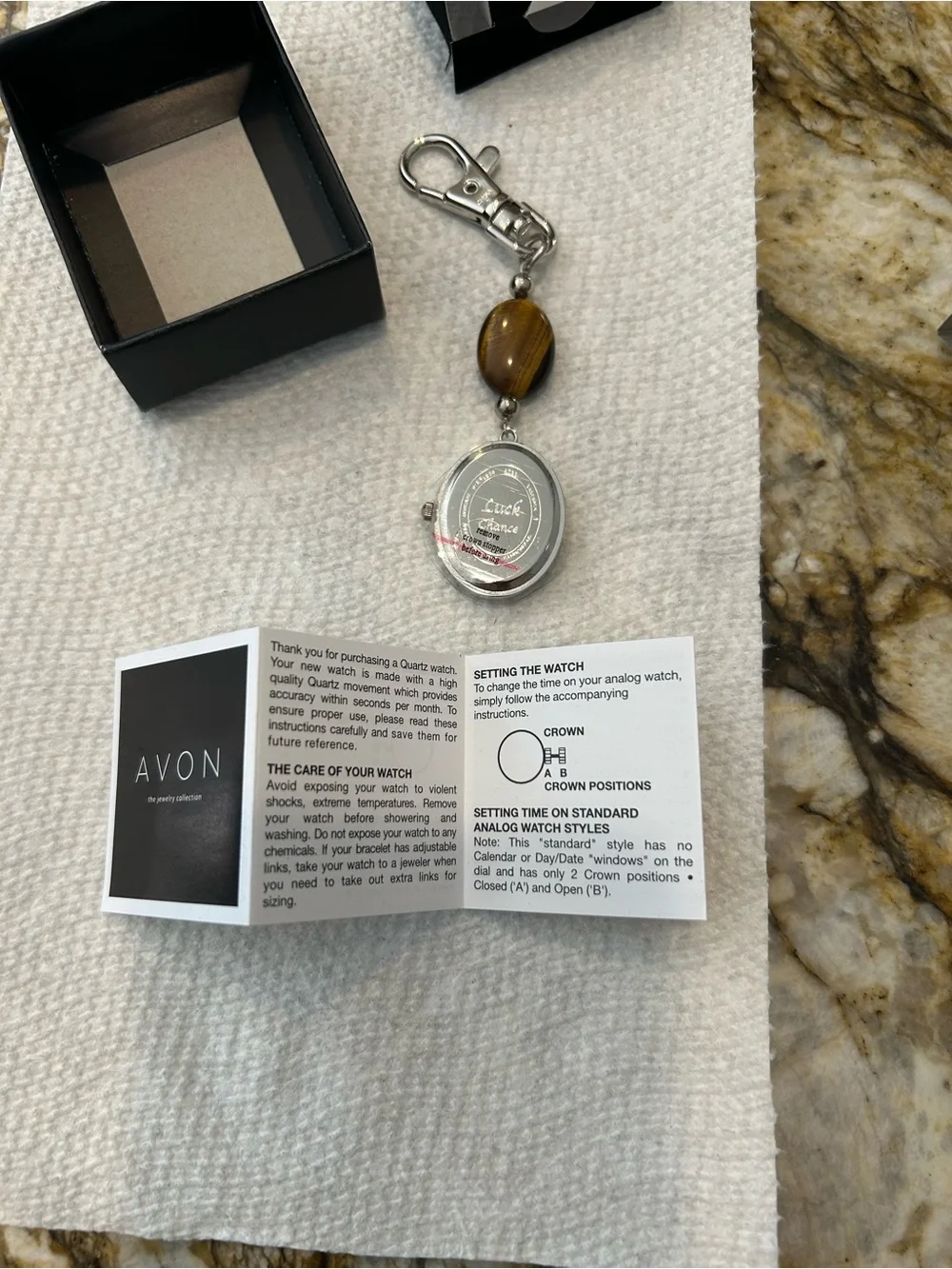 Avon Precious Inspiration Clip Watch with Stone Accent